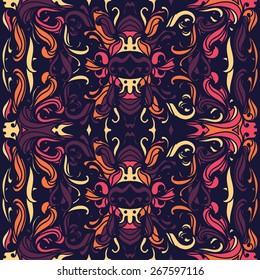 Beautiful Curly Abstract Seamless Pattern