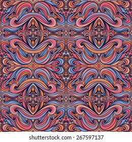 Beautiful Curly Abstract Seamless Pattern