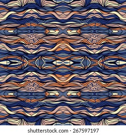 Beautiful Curly Abstract Seamless Pattern