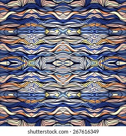 Beautiful Curly Abstract Seamless Pattern