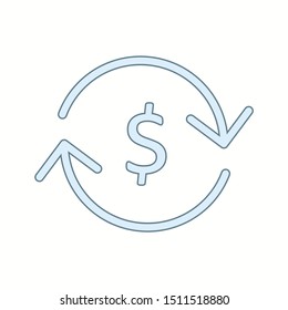 Beautiful Currency exchnage vector line icon