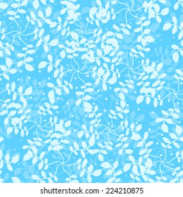 beautiful, cute background of leaves and branches on a light background