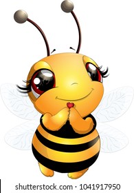 Beautiful cute bee