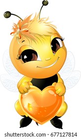 Beautiful cute bee
