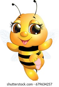 Beautiful cute bee