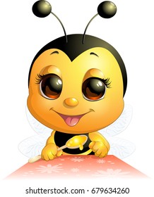 Beautiful cute bee