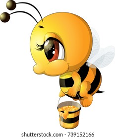 Beautiful cute bee