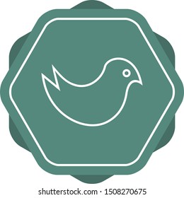 Beautiful Cute bird vector line icon