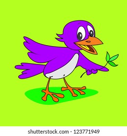 beautiful cute bird vector version