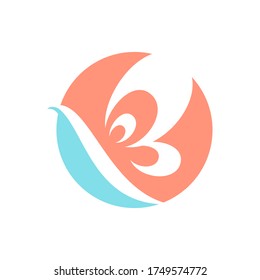 Beautiful Cute Butterfly Simple Unique Icon Symbol Logo Design For Business Industry