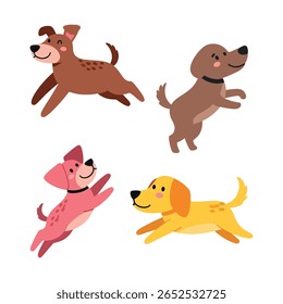 beautiful cute cartoon funny dog vector design on white background.
