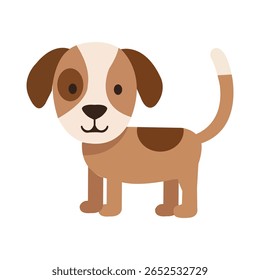 beautiful cute cartoon funny dog vector design on white background.