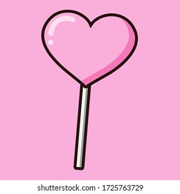 
Beautiful cute cartoon yummy on a colored background