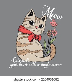 beautiful cute cat,for graphic t-shirt