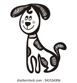 Beautiful cute dog vector illustration