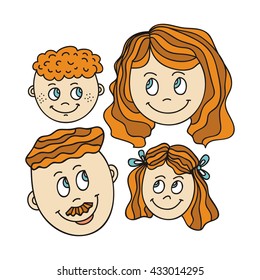 Beautiful cute family 