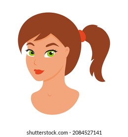 Beautiful cute fashionable girl. Vector illustration
