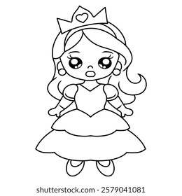 beautiful and cute female doll vector design on black and white background 9