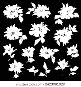 Beautiful and cute flower vector material collection,
