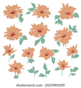 Beautiful and cute flower vector material collection,