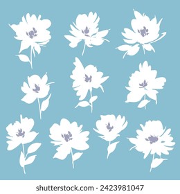 Beautiful and cute flower vector material collection,