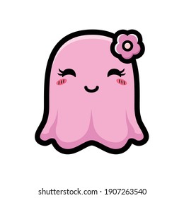 beautiful cute ghost with flower accessories