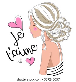 beautiful cute girl,je taime,i love you