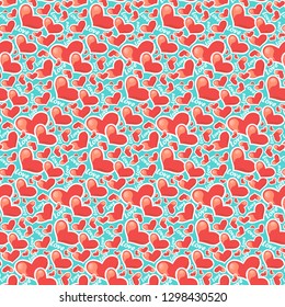 Beautiful cute heart seamless background