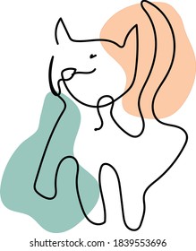 beautiful and cute illustrations, abstract geometric illustrations, contemporary pastel colors