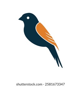 Beautiful and cute multi coloured birds. bird logo icon. bird silhouettes. simple bird logo vector icon illustration,