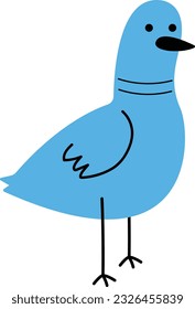 Beautiful and cute multi-coloured birds. Spring birds with beautiful beaks and red cheeks. Vector birds for postcards