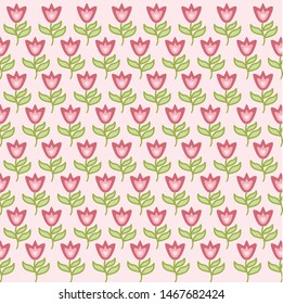 Beautiful and cute pink flower pattern in vectors. Small, scattered and random flower motifs. Elegant templates that can be used for fashion, wallpaper, gift wrap, book cover, and websites.