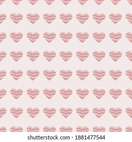 beautiful cute seamless pattern with pink heart shapes for valentines day holiday for textile and gift paper