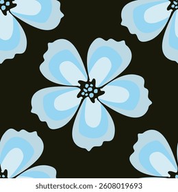 Beautiful cute small rose flowers with leaves on white background, simple vintage ditsy style of light blue and green colors. Seamless pattern for textile, fabric print, home decor, design. Vector