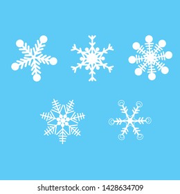 Beautiful  Cute Snowflake in Blue Background