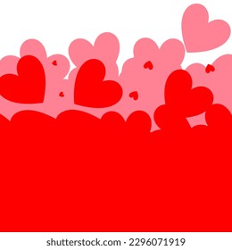 Beautiful and cute valentine day heart background