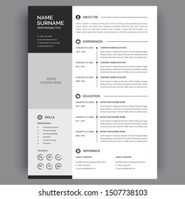 Beautiful CV / Resume template - elegant stylish design - vector Curriculum vitae design