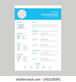 Beautiful CV  Resume template - elegant stylish design layout