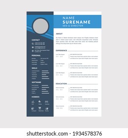 Beautiful Cv Resume template - elegant stylish design