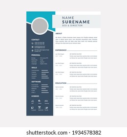 Beautiful Cv Resume template - elegant stylish design