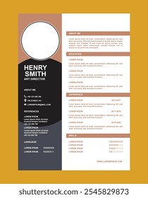 Modelo de CV Resume bonito - design elegante e elegante