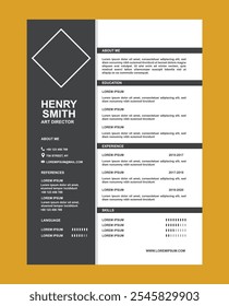 Modelo de CV Resume bonito - design elegante e elegante