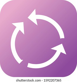 Beautiful Cycle Arrow Glyph Vector Icon
