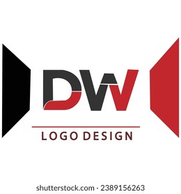 Hermosa inspiración para el diseño del logotipo de D W.letra Icono de W D