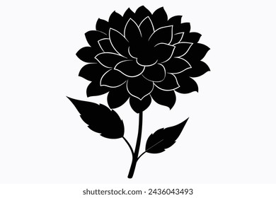 Beautiful dahlia flower vector illustration artwork