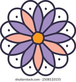 Beautiful Daisy Flower Minimalist Floral Illustration Vector