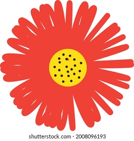 Una hermosa Flor de margarita en forma vectorial