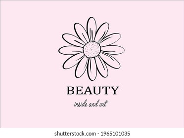 beautiful daisy pink vector art