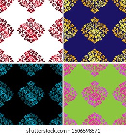 Beautiful damascus pattern, great design for any purposes. Vintage natural pattern. Vector illustration wallpaper seamless Seamless pattern tile. background. Vintage texture. Vector template design