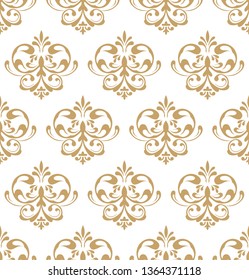 Beautiful damask pattern. Royal pattern with floral ornament. Seamless wallpaper with a damask pattern. 